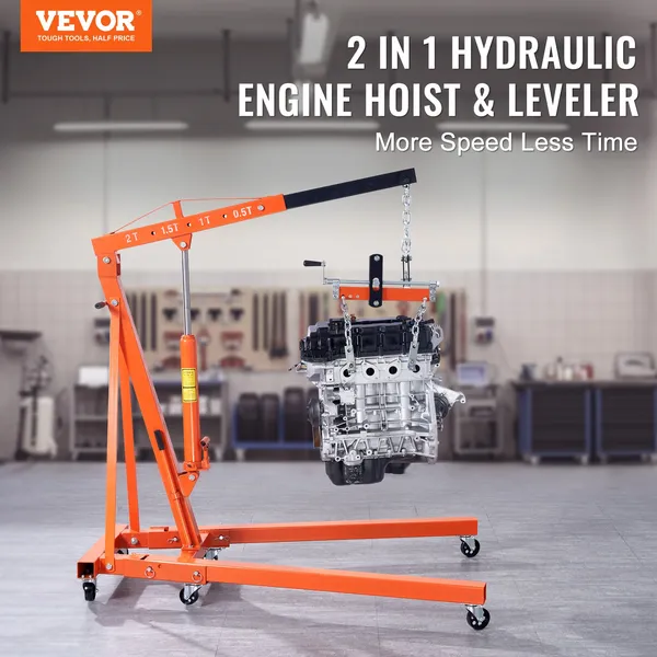 VEVOR Hydraulic Engine Hoist w - Engine Hoist Crane ulasan dan harga