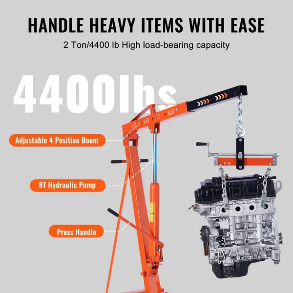 VEVOR Hydraulic Engine Hoist w - Engine Hoist Crane ulasan dan harga