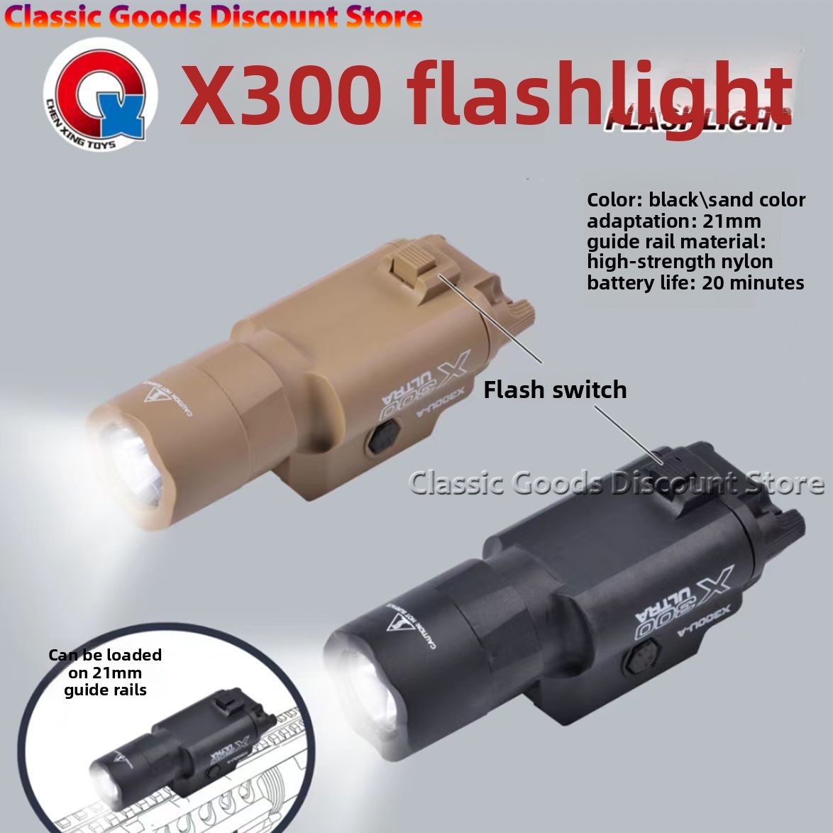 Tactical Light X300 X300U Nylo - Timing Light Gun ulasan dan harga