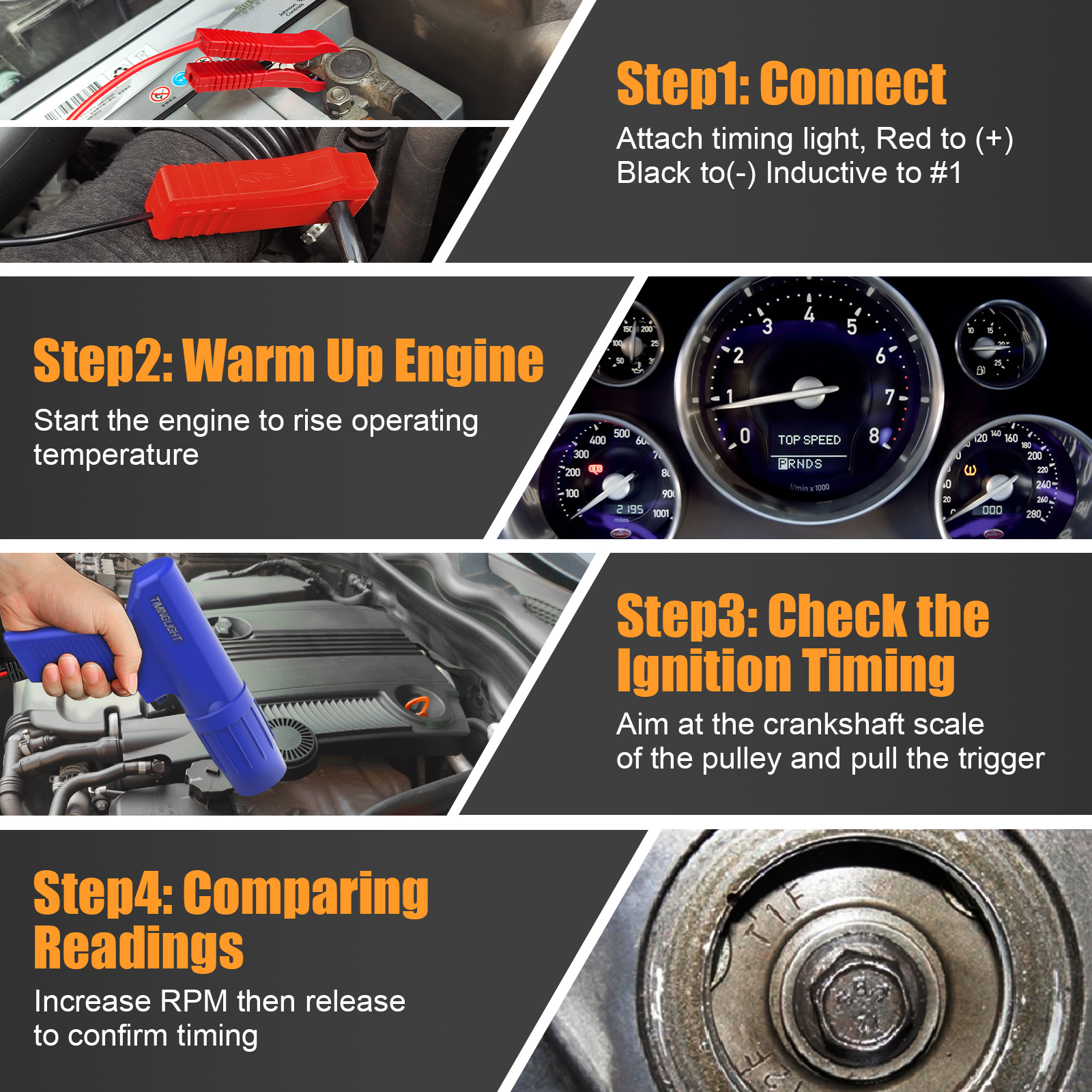 12V Inductive Ignition Timing  - Timing Light Gun ulasan dan harga