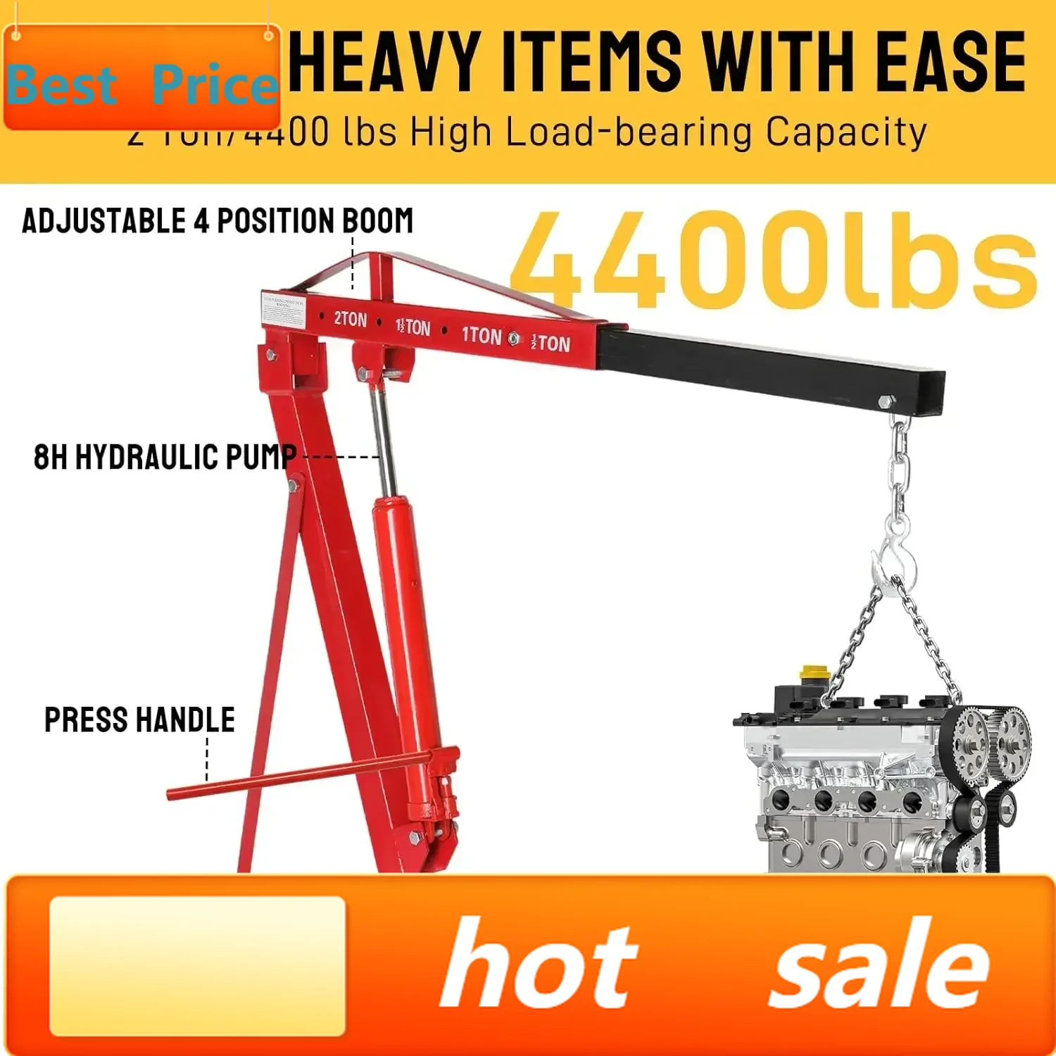 BestsellerEngine Hoist 2 TON F - Engine Hoist Crane ulasan dan harga